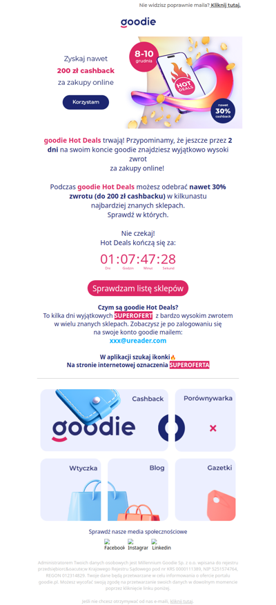 Przypominamy o zwrocie na Twoim koncie.