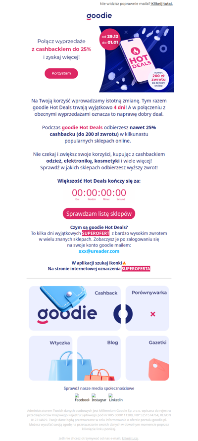 Istotna zmiana dotycząca Twojego zwrotu.