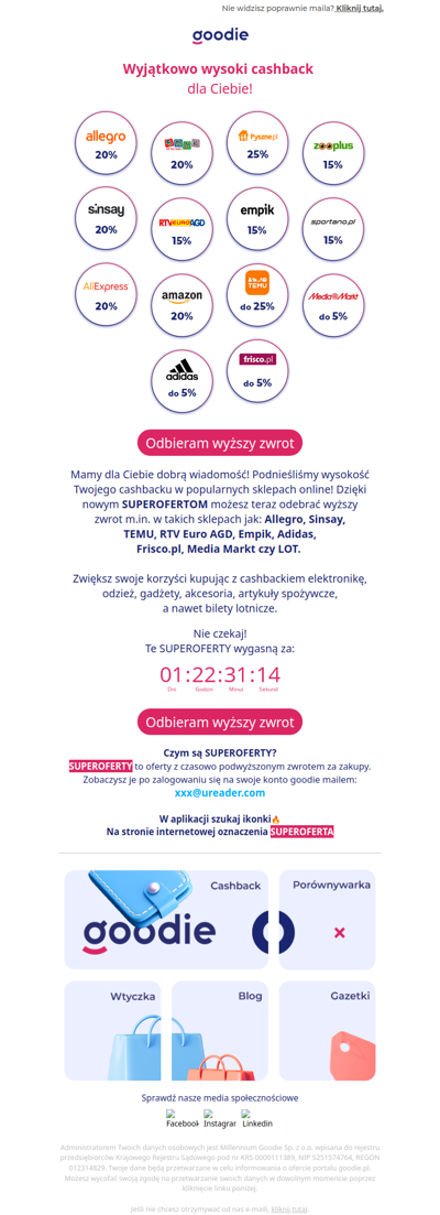 Podnieśliśmy Twój zwrot.