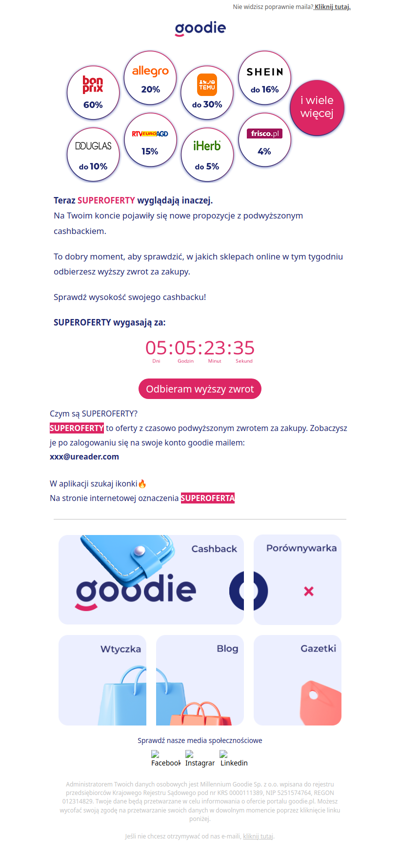 Masz nowy komunikat z Twojego konta goodie