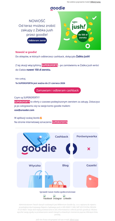 Nowość JUSH! w goodie!