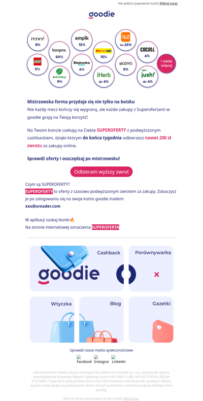 Nawet 200 zł cashbacku w wybranych sklepach