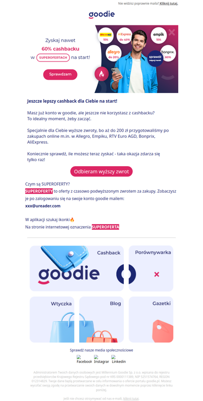 Nowe, wyższe zwroty na start