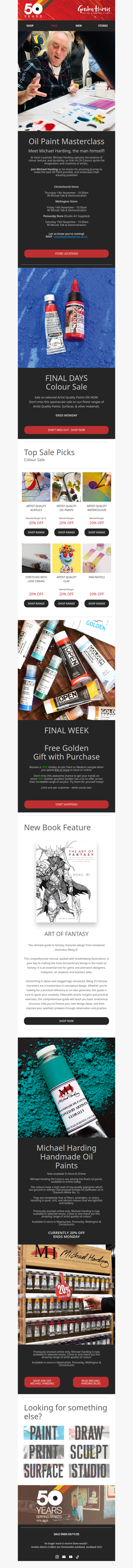 Meet Michael Harding! Oil Paint Extraordinaire + Colour Sale FINAL DAYS