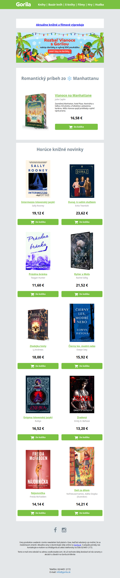 🎄Zaži Vianoce na Manhattane! Nová kniha Julie Caplin už čaká 👉