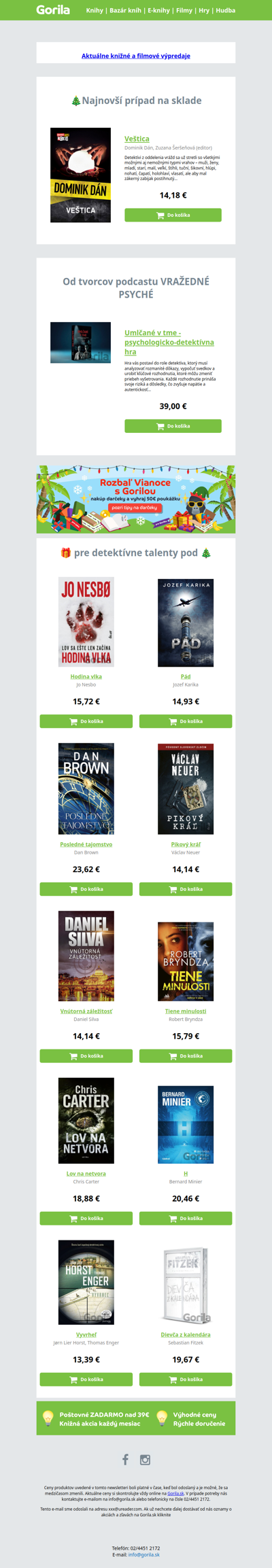 🔎 Potrebuješ tip na detektívku? Inšpiruj sa 👑Gorilou