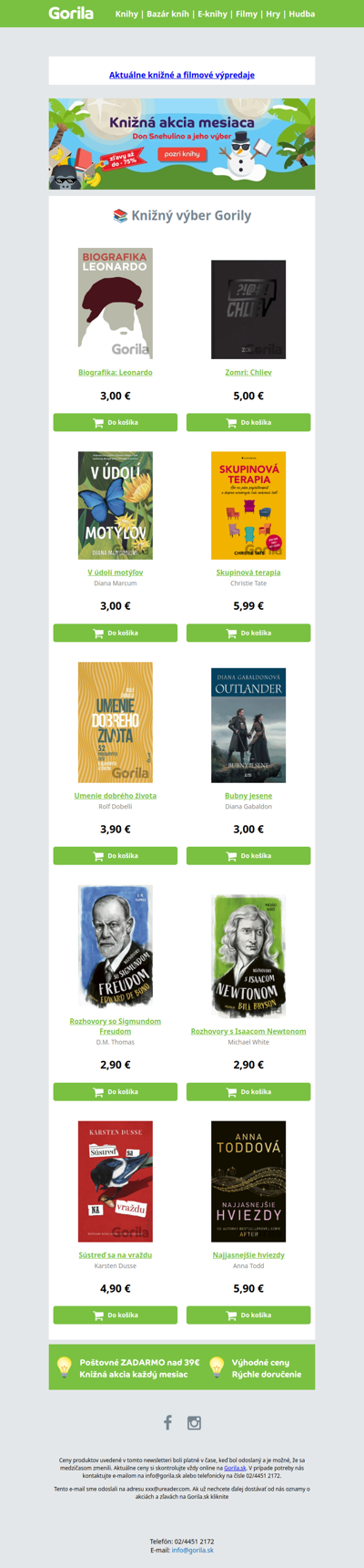 📧 V tejto správe nájdeš výber kníh za super ceny!