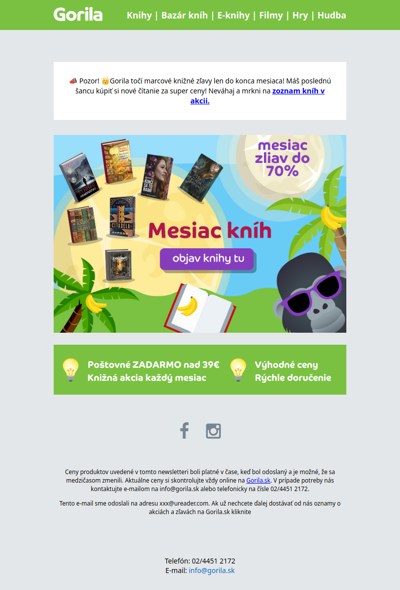 📣 Už čoskoro končí Marcová knižná akcia, nenechaj si to ujsť 👇