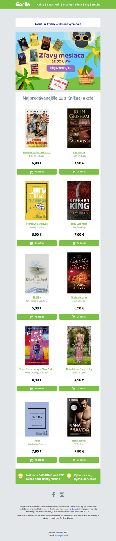 👉Tu sú najpredávanejšie knihy z Knižnej akcie 🌕 mesiaca, odoláš?