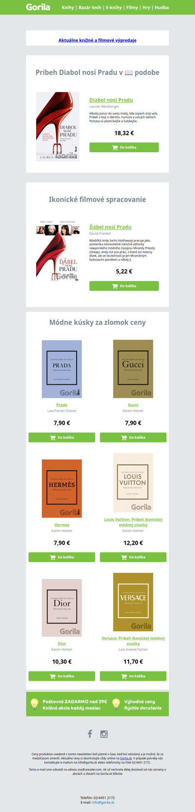 Gorila nosí Pradu, ty si vyber knihu! 😎