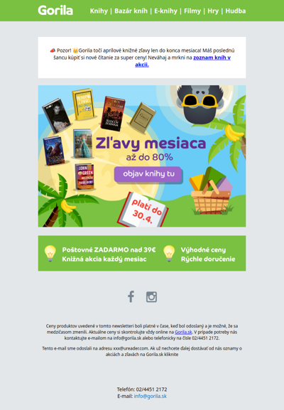 📣 Je to tu! Odpočítavanie Aprílovej knižnej akcie 👉