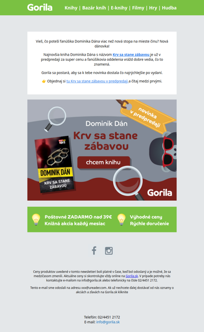 🔔 Pozor, nová kniha Dominika Dána je už v predpredaji!