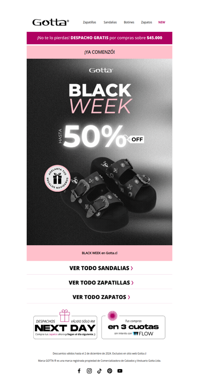 🖤 ¡La Black Week ha llegado 🎁 Adelanta tu regalo hasta 50% Off!