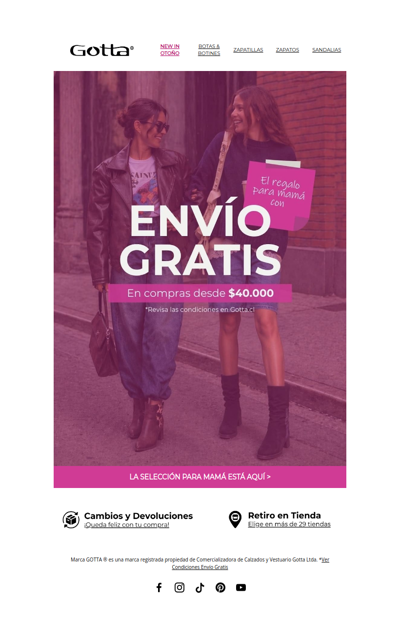 Envío GRATIS para regalar a mamá 🌷