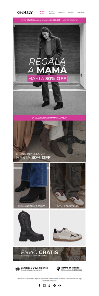 Hasta 30% OFF en Otoño-Invierno para Mamá ✨