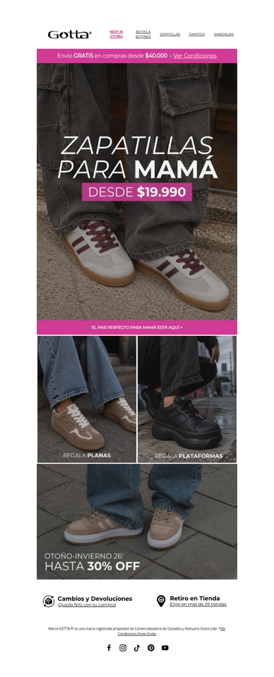 Zapatillas para Mamá desde $19.990 👟✨