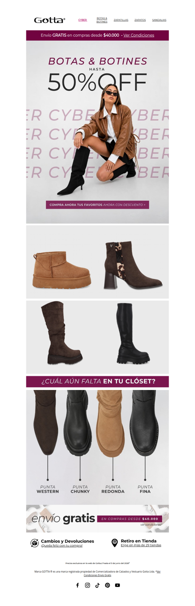 Botas + Botines en Cyber Hasta 50% OFF🔥