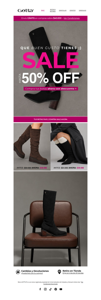 Boot SALE: tus favoritas te esperan 🤎