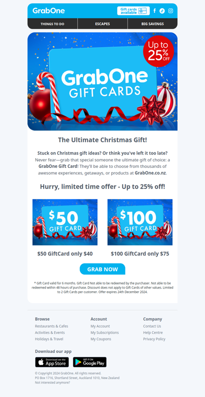 Up to 25% OFF The Ultimate Christmas Gift