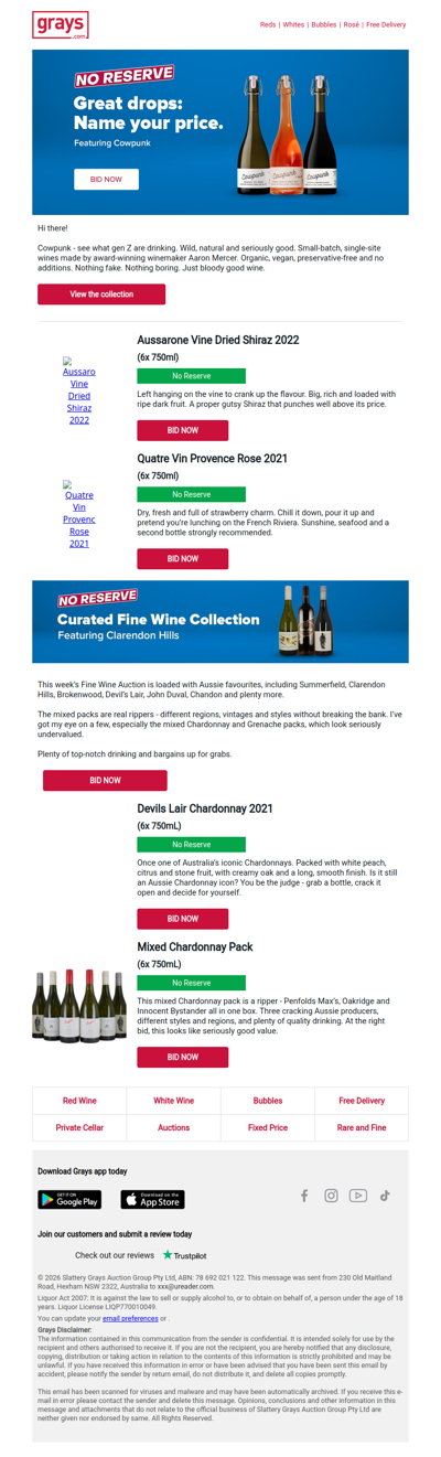 Weekend wines sorted