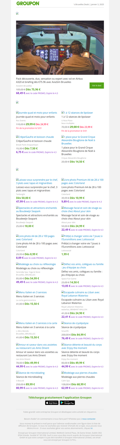 Pack découverte, duo, sensation ou expert avec vol en Airbus A320 et briefing dès €75.96 avec AviaSim Bruxelles / Journée quad et moto pour enfants