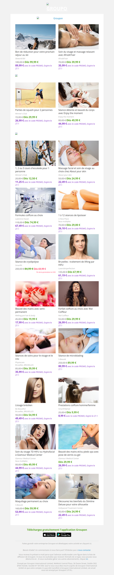 Accordez-vous du bien-être et économisez 20% sur la Beauté et le Spa