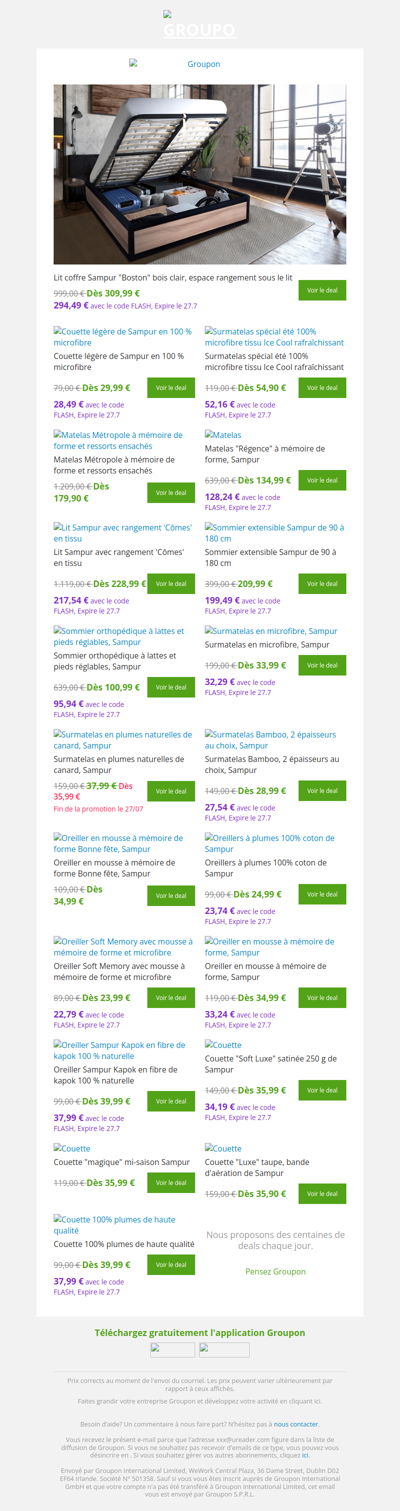 Offrez à vos nuits la fraîcheur d’un été Sampur