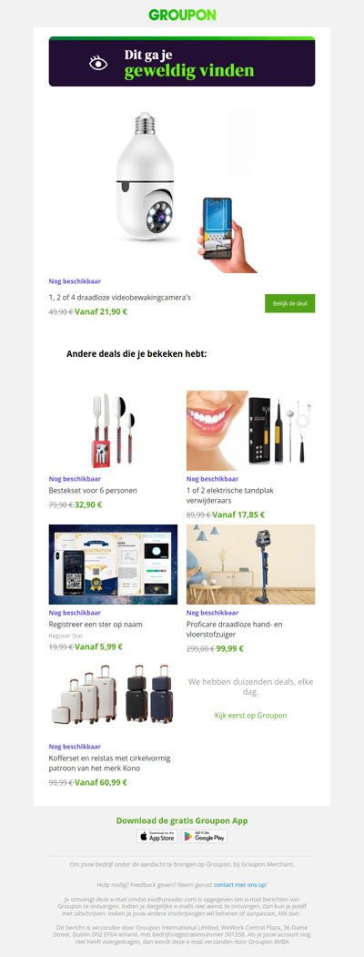 We zijn er vrij zeker van dat je deze deal geweldig zult vinden!