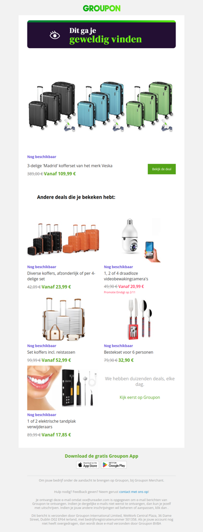 Zeg ja tegen deze deal! Hij is nog steeds beschikbaar!