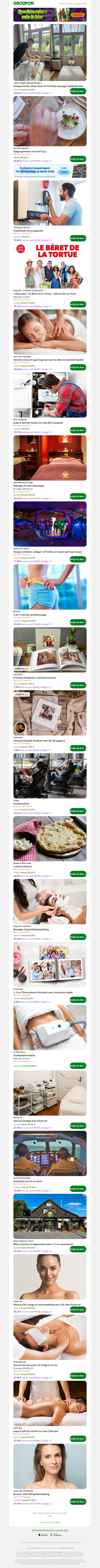 Ontspannende, deep tissue of full body massage vlakbij Brussel