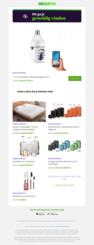 Zeg ja tegen deze deal! Hij is nog steeds beschikbaar!