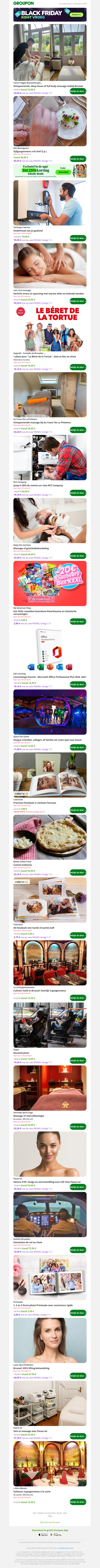 Ontspannende, deep tissue of full body massage vlakbij Brussel