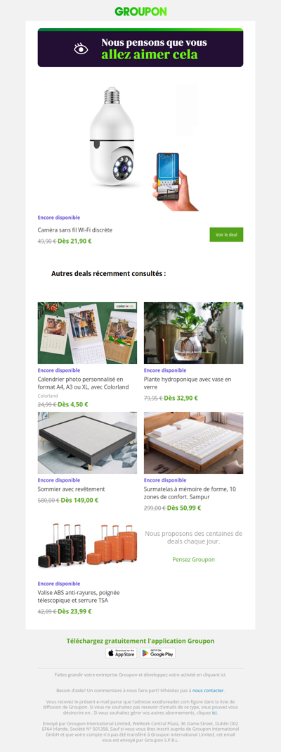 L'offre que tu as vue est toujours dispo !