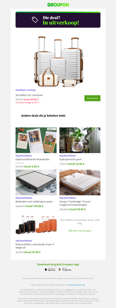 Prijsdaling op de deal die je hebt gezien!