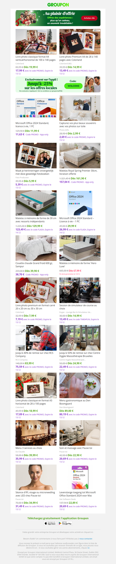 Livre photo classique format A4 vertical/horizontal de 100 à 140 pages