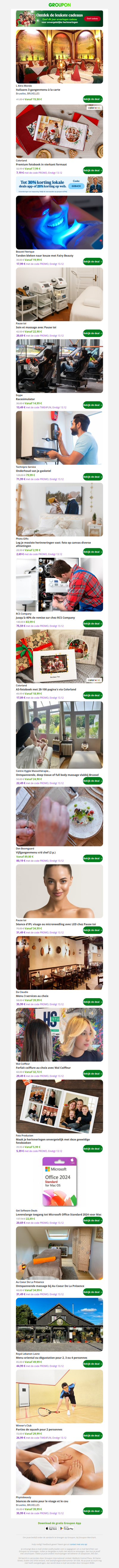 Italiaans 3-gangenmenu à la carte