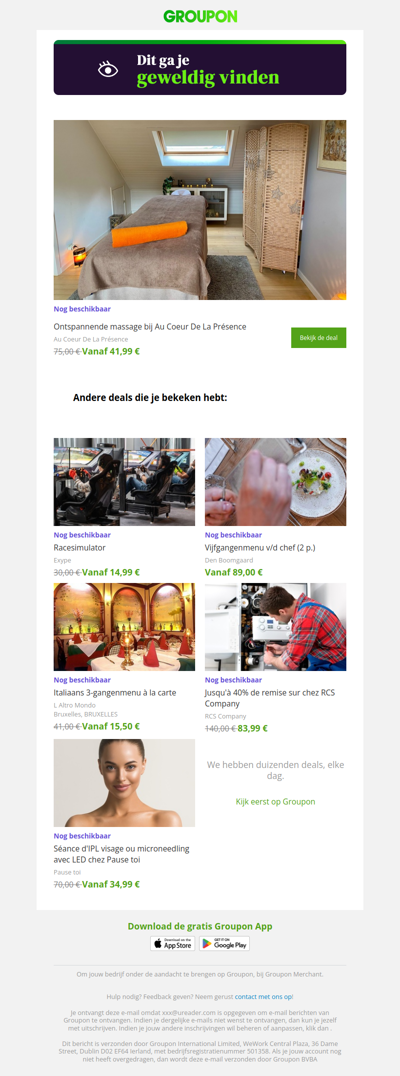 Zeg ja tegen deze deal! Hij is nog steeds beschikbaar!