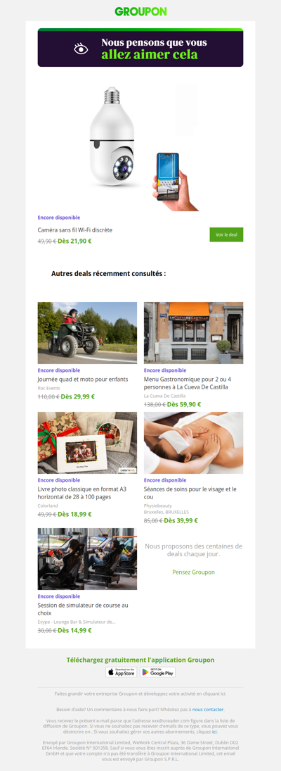 L'offre que tu as vue est toujours dispo !