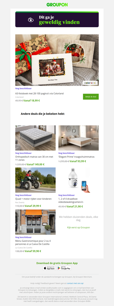 Zeg ja tegen deze deal! Hij is nog steeds beschikbaar!