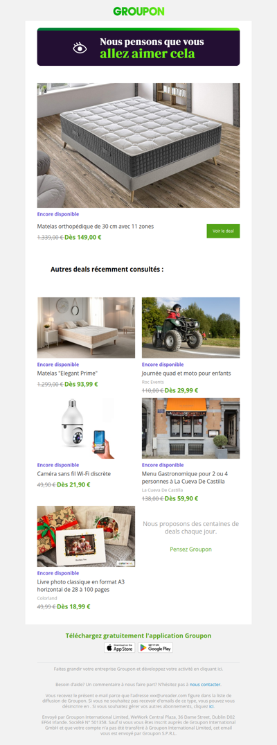 L'offre que tu as vue est toujours dispo !