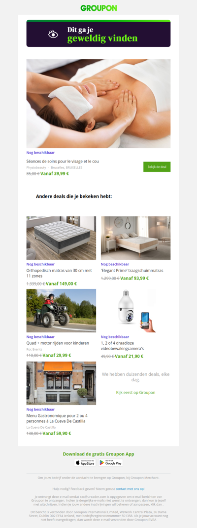 Zeg ja tegen deze deal! Hij is nog steeds beschikbaar!