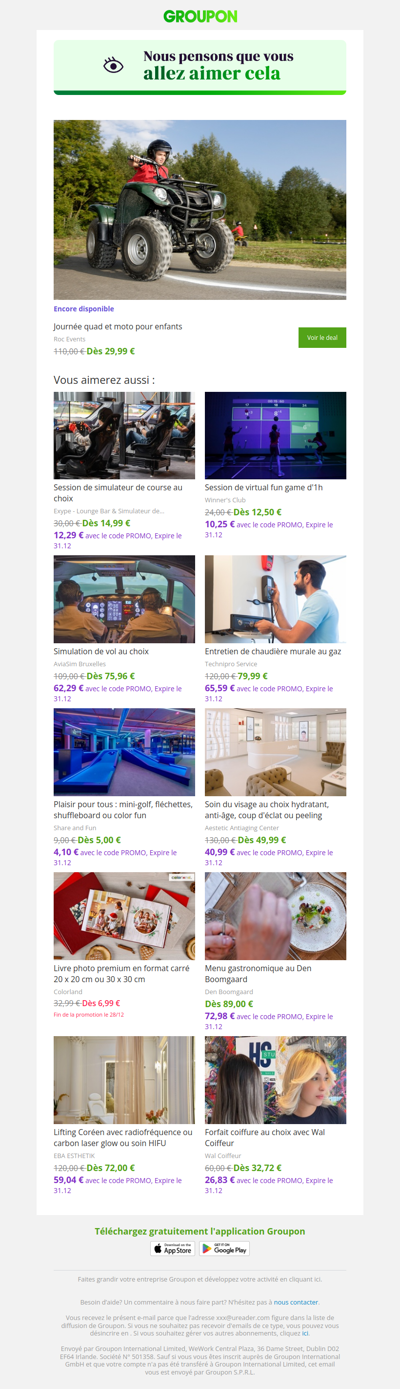 On est plutôt sûrs que tu vas adorer cette offre !