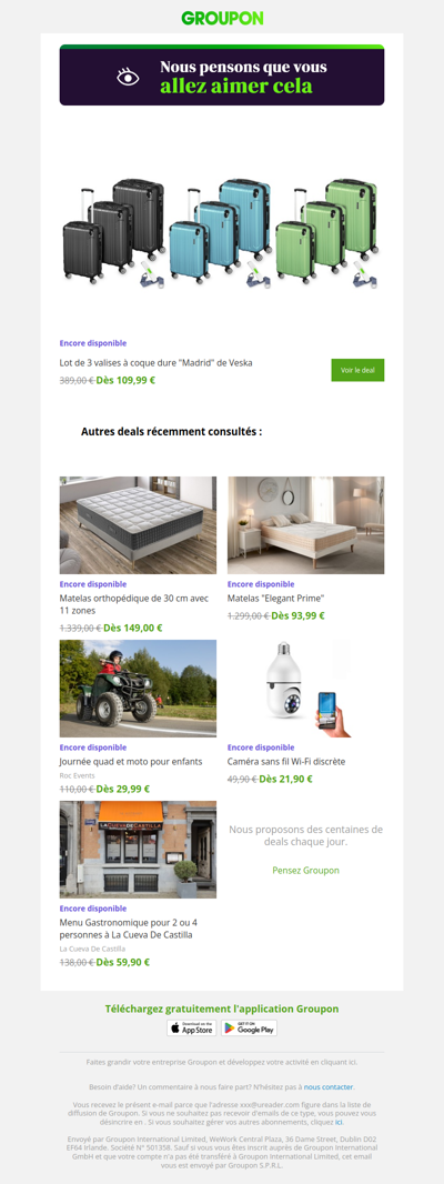 L'offre que tu as vue est toujours dispo !