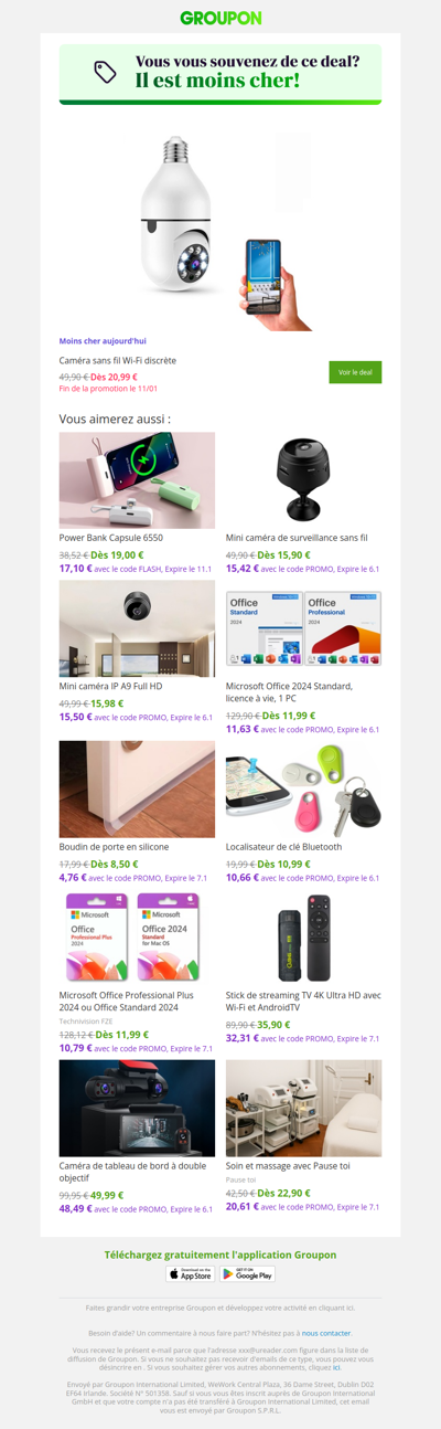 L'offre que tu as vue est maintenant en promo !