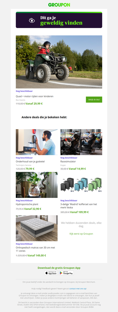 We zijn er vrij zeker van dat je deze deal geweldig zult vinden!