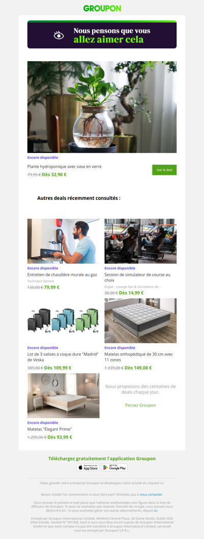 L'offre que tu as vue est toujours dispo !