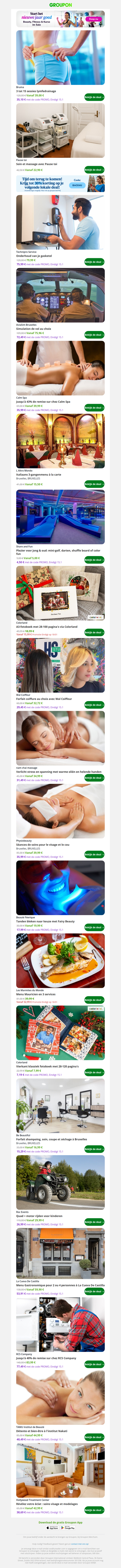 3 tot 15 sessies lymfedrainage