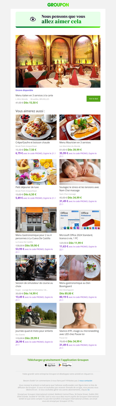 On est plutôt sûrs que tu vas adorer cette offre !