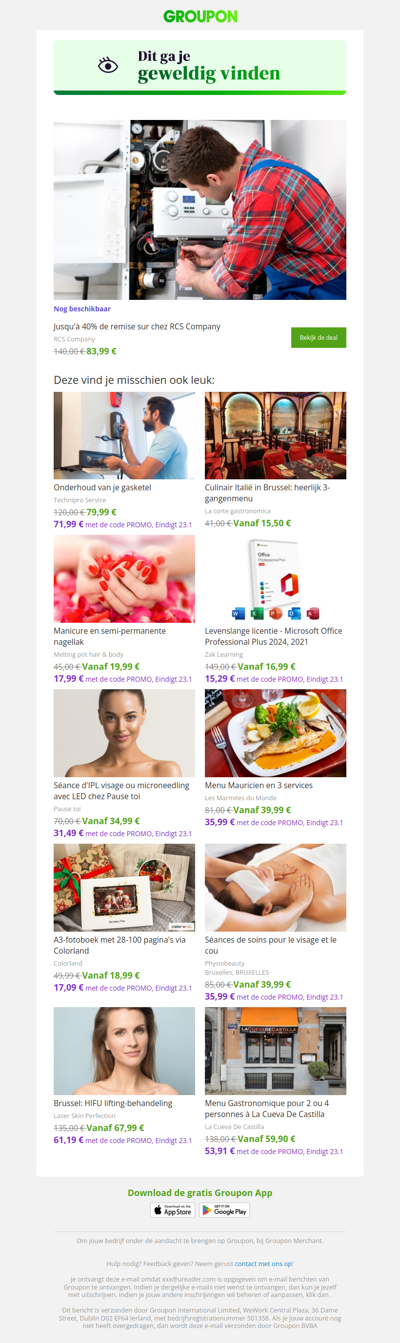 Zeg ja tegen deze deal! Hij is nog steeds beschikbaar!