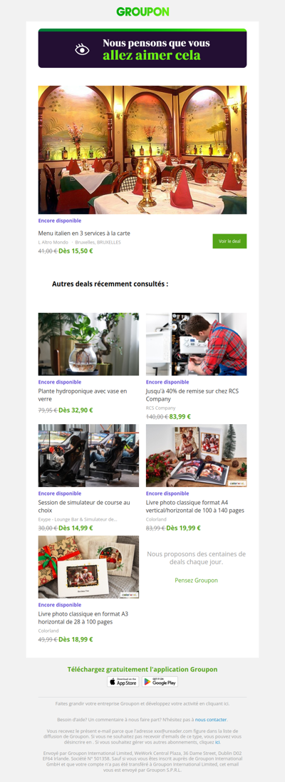 Dis oui à cette offre ! Elle est encore là !